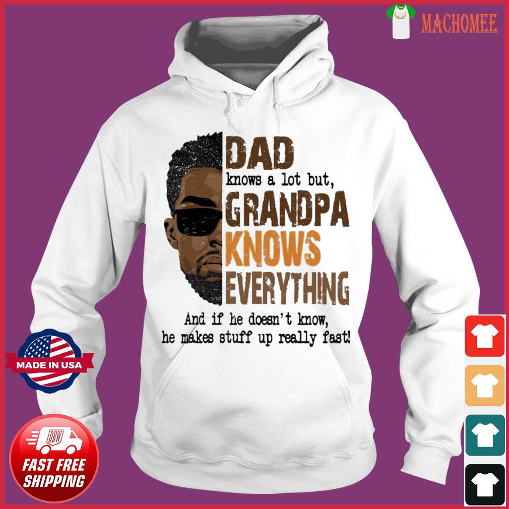 Download Official Dad Knows A Lot But Grandpa Knows Everything Happy Fathers Day 2021 Shirt Hoodie Sweater Long Sleeve And Tank Top