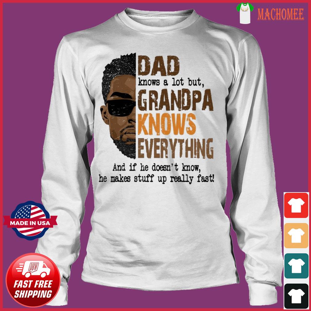 Download Official Dad Knows A Lot But Grandpa Knows Everything Happy Fathers Day 2021 Shirt Hoodie Sweater Long Sleeve And Tank Top