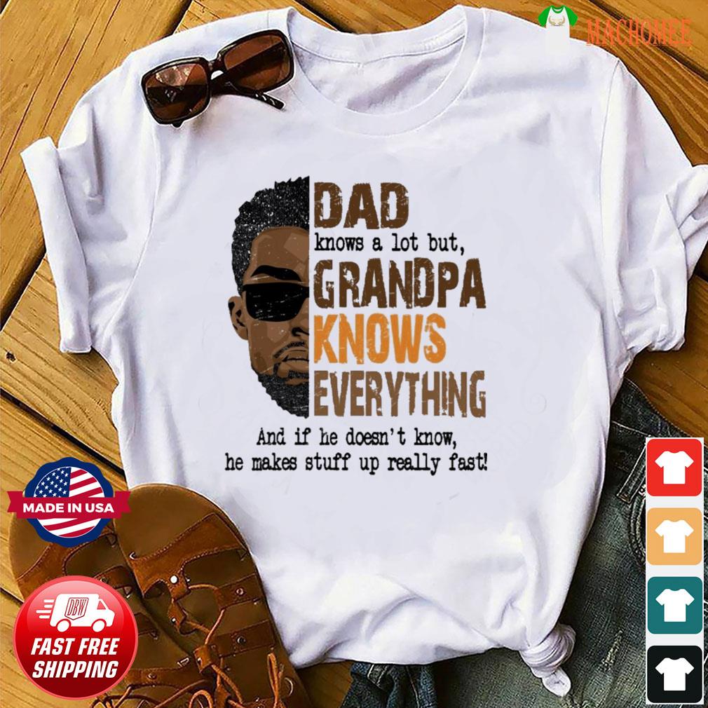 Download Official Dad Knows A Lot But Grandpa Knows Everything Happy Fathers Day 2021 Shirt Hoodie Sweater Long Sleeve And Tank Top