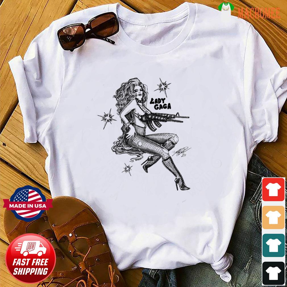 lady gaga metal shirt